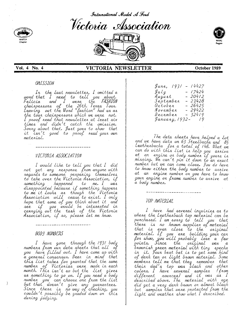 October, 1989